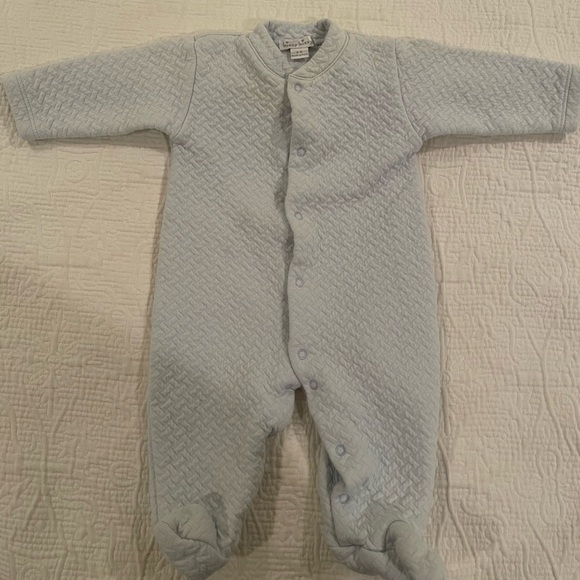 Kissy Kissy Light Blue Quilted Footie - Picture 1 of 5